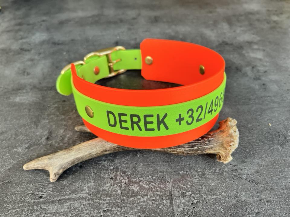Biothane collar WITH PRINT 25/50mm "bicolor" (buckle)